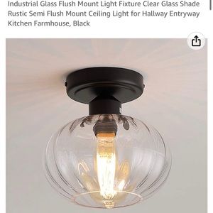 Black flush mount farmhouse , industrial ceiling light